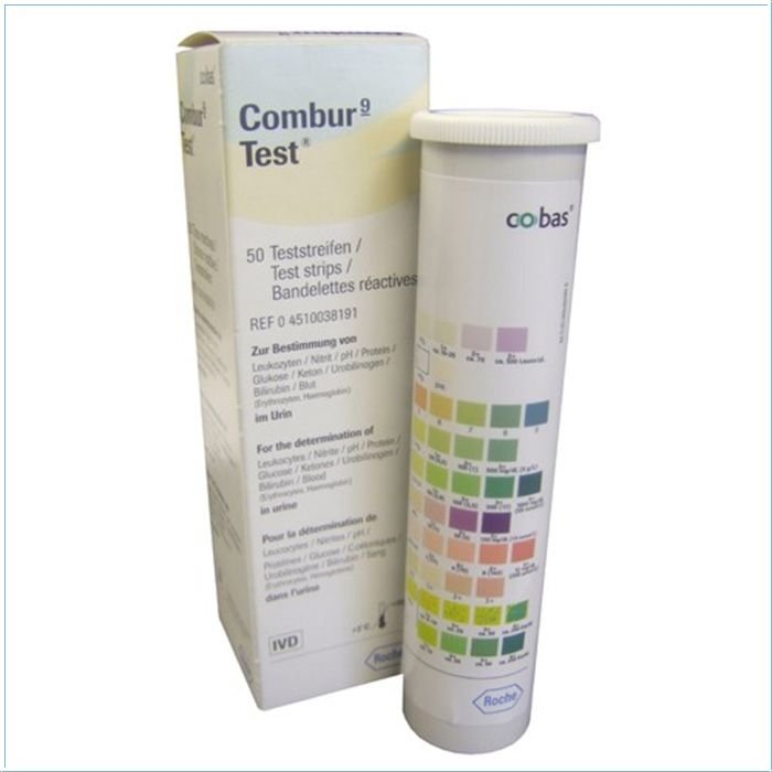 Combur 9, bandelettes de test urinaire