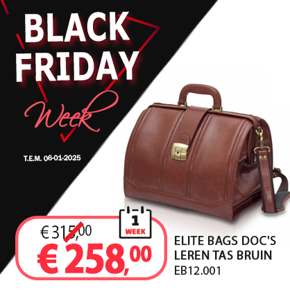  Elite Bags DOC'S tas EB12.001 bruin leder